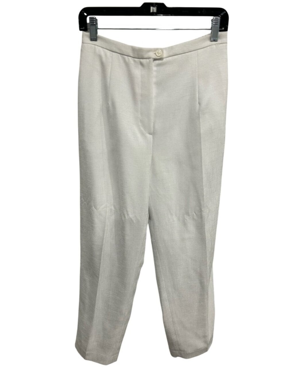 Patchington White Linen Blend Relaxed Tapered Trousers Size Medium Boho Coastal